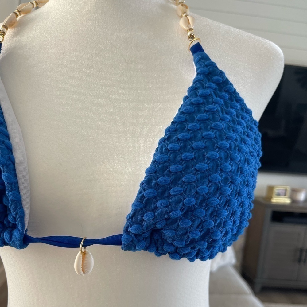 Blue shell bikini top - Picture 2 of 7